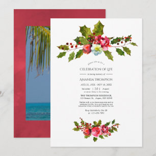 Invitation Célébration de la vie sur le thème de Noël Photo