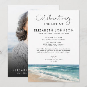 Invitation Célébration de la vie sur une plage océanique pais