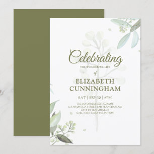 Invitation Célébration de la vie Verdure Foliage Botaniques