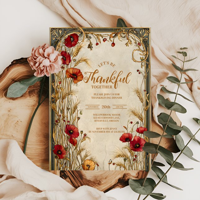 Invitation Célébration de l'Action de grâce du blé d'or (Créateur téléchargé)