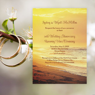 Invitation Célébration de l'anniversaire de mariage au lever 
