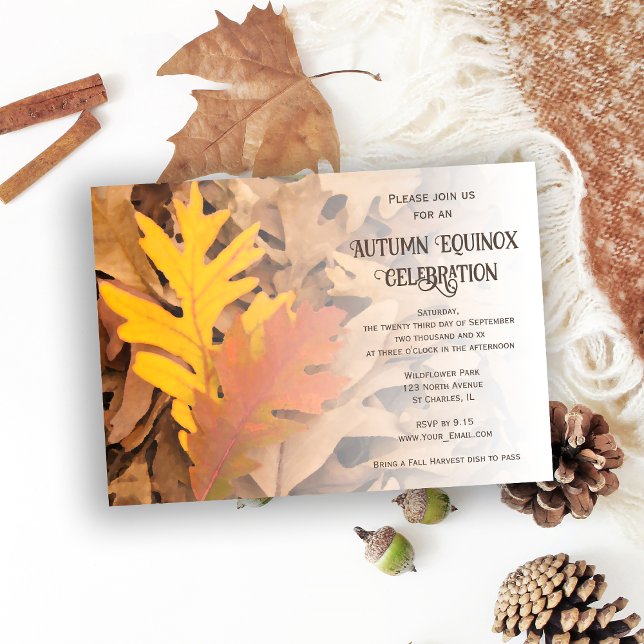 Invitation Célébration de l'équinoxe d'automne des feuilles p (Créateur téléchargé)
