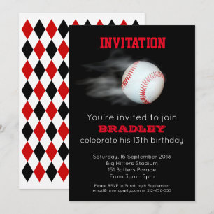 Invitation Célébration de l'équipe de baseball Pitch The Ball