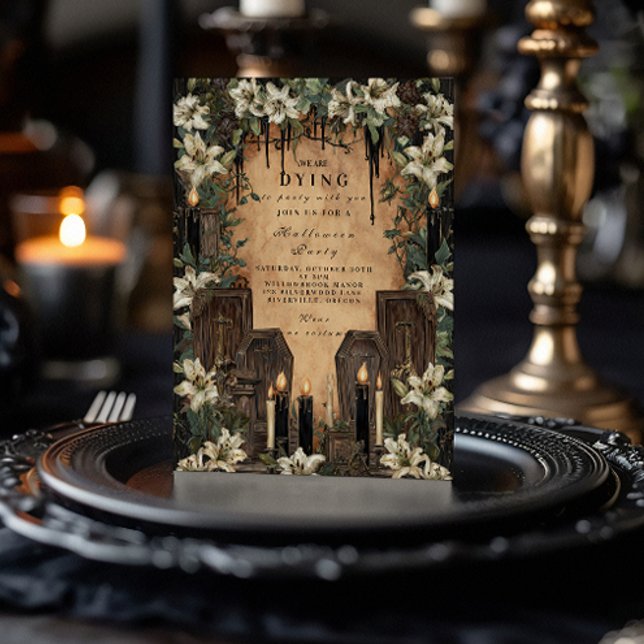 Invitation Célébration de l'Halloween à la chandelle Macabre (Créateur téléchargé)