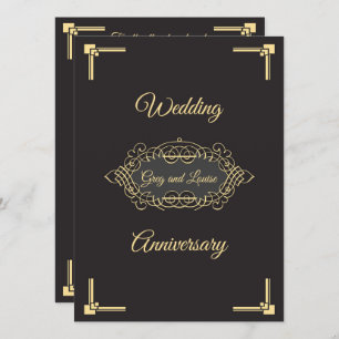 Invitation Célébration de l'Mariage Art Déco