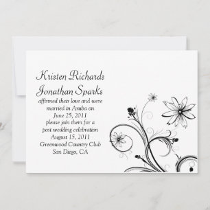 Invitation Célébration de l'Mariage de l'après- à la floraiso