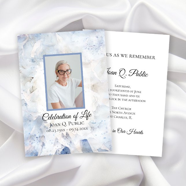 Invitation Célébration de l'oeillet bleu teinté de la vie fun (Créateur téléchargé)