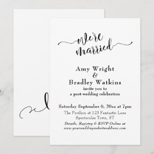 Invitation Célébration de mariage avec une typographie élégan