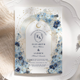 Invitation Célébration de mariage bohème luxe céleste