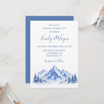 Célébration de mariage dans les montagnes enneigée