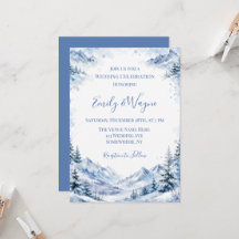 Célébration de mariage dans les montagnes enneigée