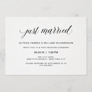 Invitation Célébration de mariage élégante avec une typograph