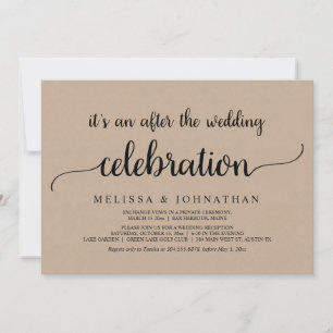 Invitation Célébration de mariage en fuite Heureux à jamais