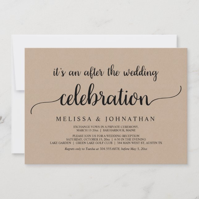 Invitation Célébration de mariage en fuite Heureux à tout jam (Devant)