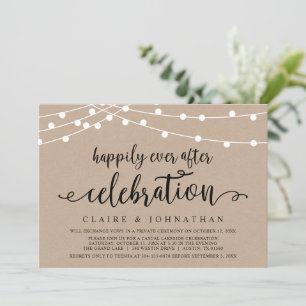 Invitation Célébration de mariage fugace et heureux pour touj
