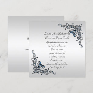 Invitation Célébration de mariage postérieur aux tourbillons 