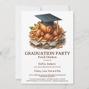Invitation Célébration de remise de diplômes au poulet frit