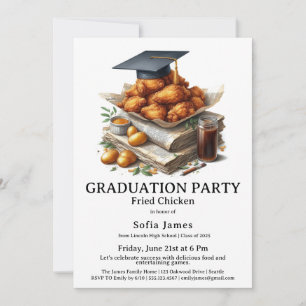 Invitation Célébration de remise de diplômes au poulet frit