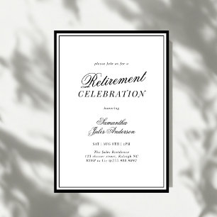Invitation Célébration de retraite en écriture élégante moder
