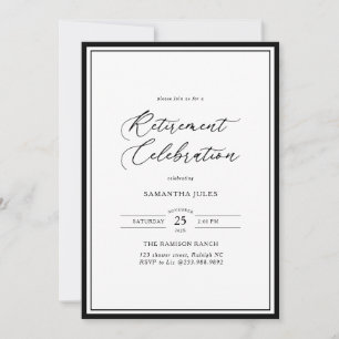 Invitation Célébration de retraite en écriture élégante moder