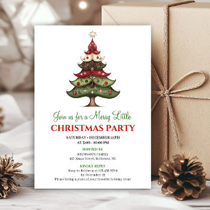 Invitation Célébration de vacances d'arbre de Noël unique cla