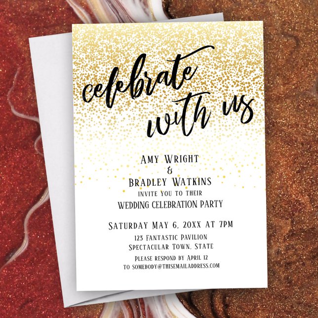 Invitation Célébration décontractée avec nous Réception de co (Créateur téléchargé)