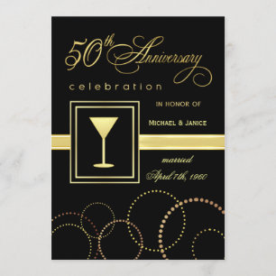 Invitation Célébration des 50 ans de mariage - Moderne
