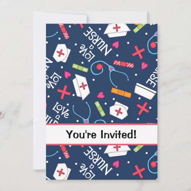 Invitation Célébration des diplômes de l'école de soins infir (Devant)