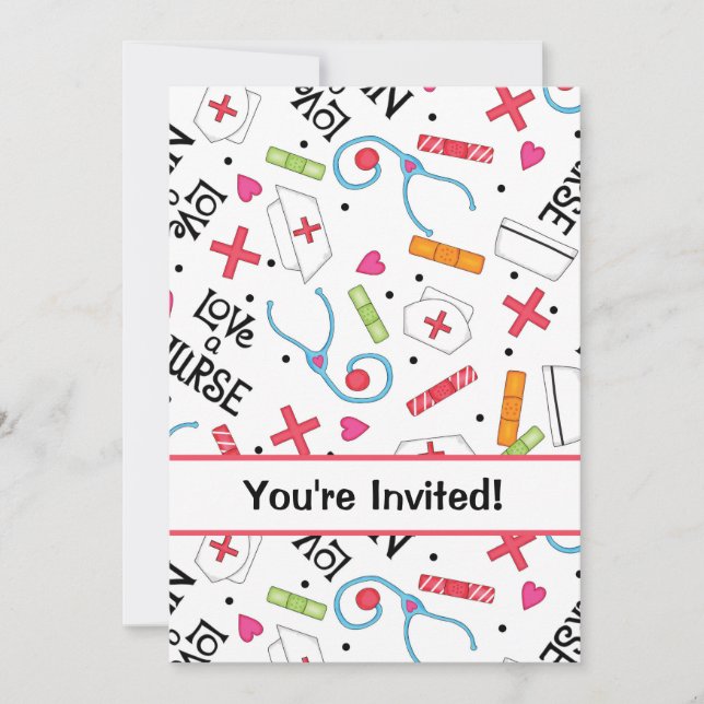 Invitation Célébration des diplômes de l'école de soins infir (Devant)