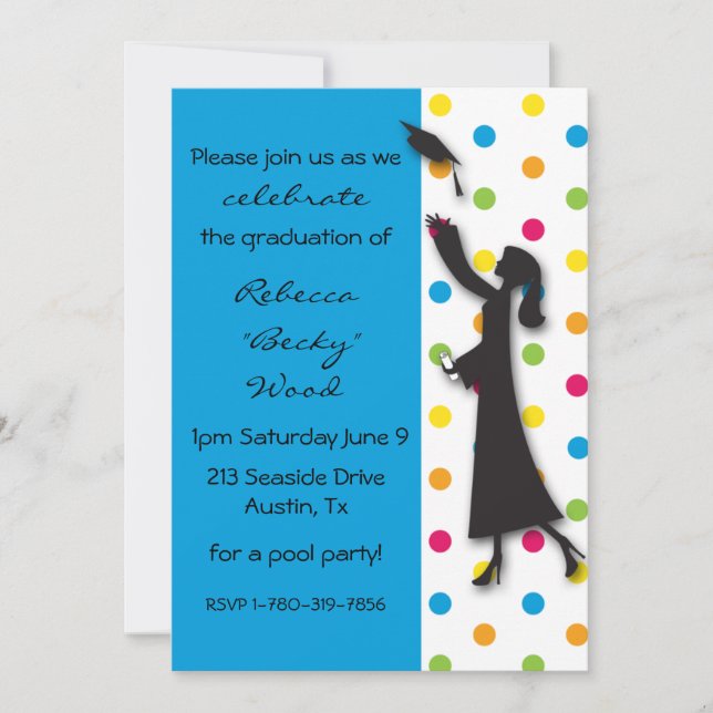 Invitation Célébration d'obtention du diplôme ! (Devant)