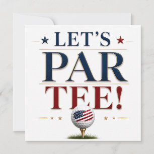 Invitation Célébration du 14 juillet pour golfeur 