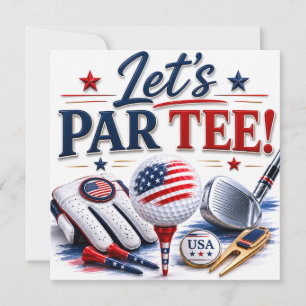 Invitation Célébration du 14 juillet pour golfeur 