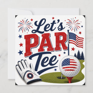 Invitation Célébration du 14 juillet pour golfeur 