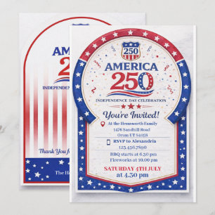 Invitation Célébration du 250e anniversaire de l'indépendance