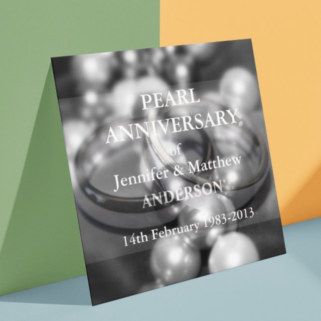 Invitation Célébration du 30e anniversaire de mariage perle ( (Créateur téléchargé)
