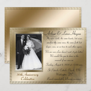 Invitation Célébration du 50e anniversaire de mariage