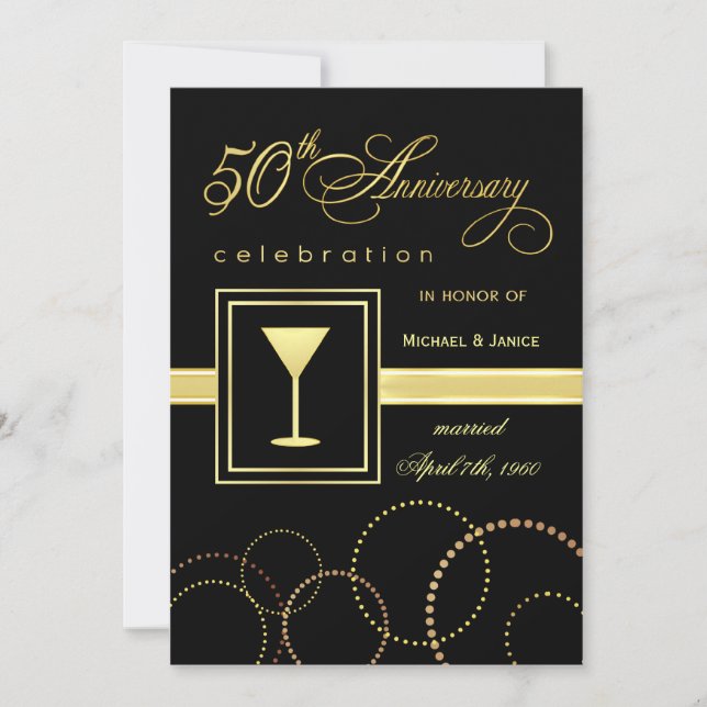 Invitation Célébration du 50e anniversaire de mariage - Moder (Devant)