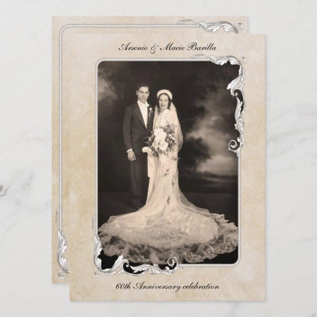 Invitation Célébration du 60e anniversaire (Devant / Derrière)