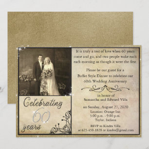 Invitation Célébration du 60e anniversaire de mariage