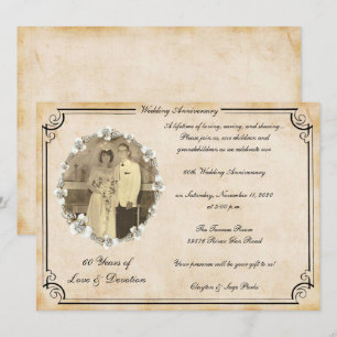Invitation Célébration du 60e anniversaire de mariage