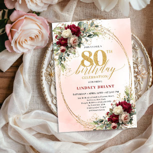 Invitation Célébration du 80e anniversaire de Floral Gold Int