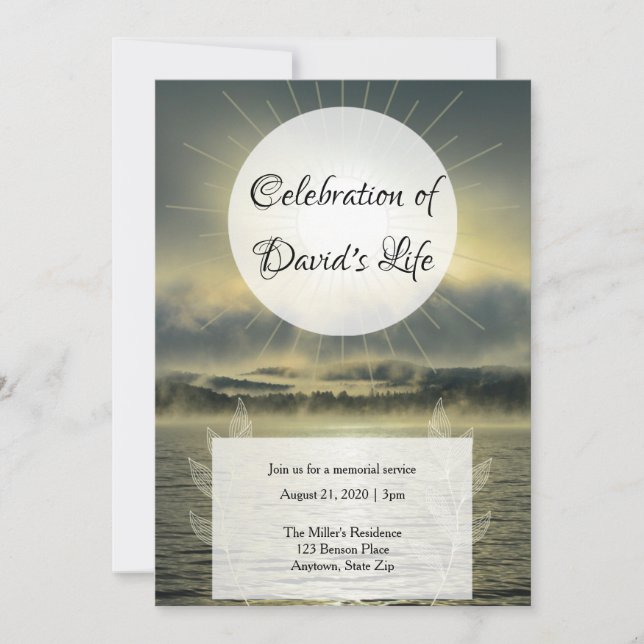 Invitation Célébration du Mémorial du lever du soleil pacifiq (Devant)