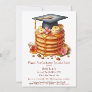 Invitation Célébration du petit déjeuner de graduation de crê