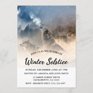 Invitation Célébration du solstice d'hiver des loups