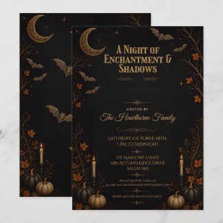 Invitation Célébration élégante de fête d'Halloween