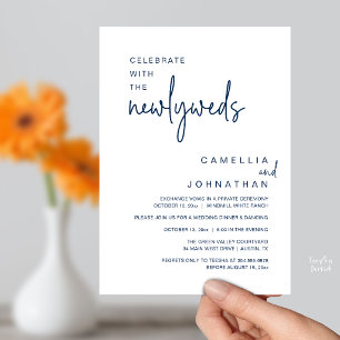 Invitation Célébration élégante de mariage après la cérémonie