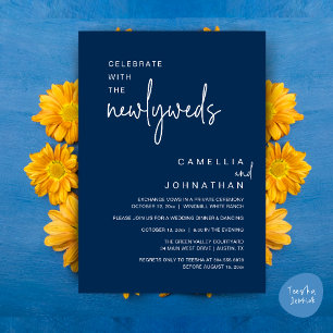 Invitation Célébration élégante de mariage après la cérémonie
