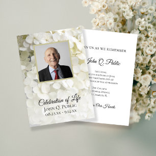 Invitation Célébration florale de l'Hydrangée blanche de la v