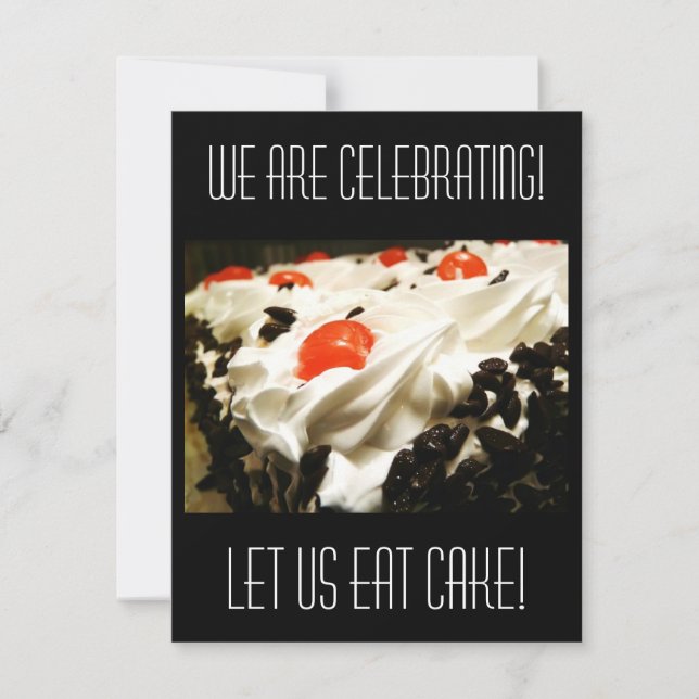 Invitation Célébration ! Gâteau de la Forêt-Noire (Devant)