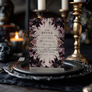 Invitation Célébration Halloween gothique violet foncé
